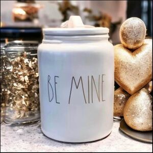 NEW Rae Dunn ‘BE MINE’ Large Heavy Ceramic Canister